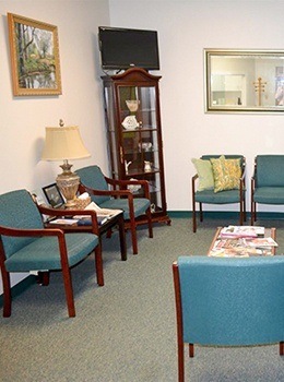 Comfortable dental waiting room