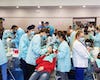 Patients receiving treatment at community event