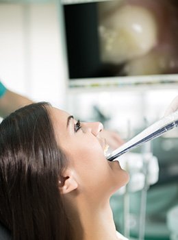 Dentist capturing intraoral images